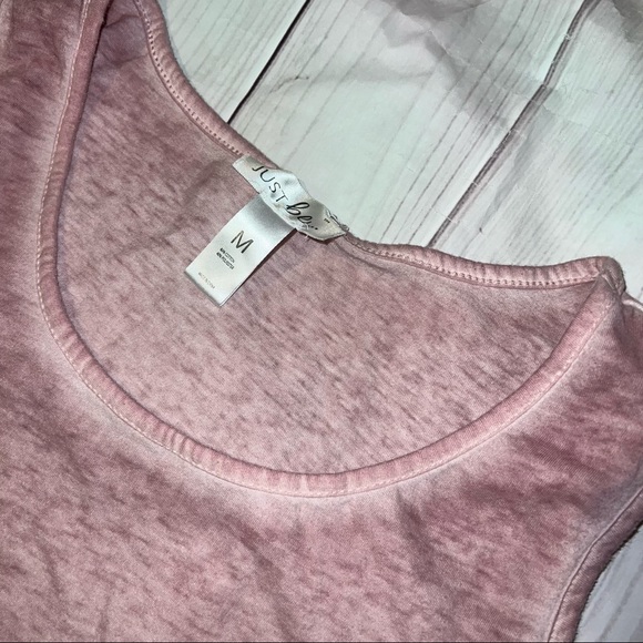 Mauve distressed Tank Top with Ruched Tie Sides - Women's size Medium - Picture 3 of 5